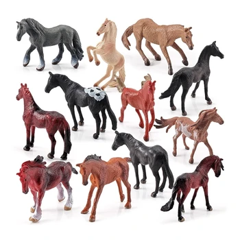 4-6 см, мини-фигурка на коня, модели, животни, за деца, хоби, колектори, 6/12 бр., директна доставка