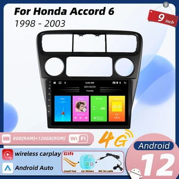 Автомобилна стерео система 2Din Android за Honda Accord 6 1998 - 2003 Авто радио, Мултимедиен плейър, GPS Навигация, Wifi FM BT Главното устройство Авторадио