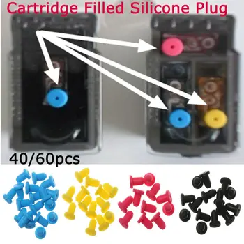 Высокоэластичная Система за подаване на мастило различни цветове Силиконови уплътнения оборудване запечатване гумена капачка 4 мм, Плътни мъничета За презареждане касета
