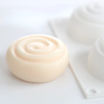 Кръгла Силиконова форма за сапун Whirlpool с 2 Кухини, Форма за муссового торта, Форми за ръчно изработени сапуни, Форма за diy