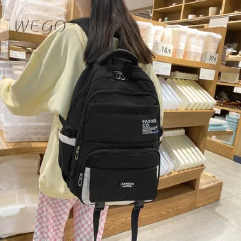 Платно раница Прости Пътни раници с Голям капацитет Женски Мъжки Ежедневни японски Ученически чанти за по-малките ученици