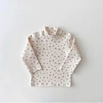 Тениска с дълъг ръкав за деца, есен-зима, Ежедневни Универсална дреха, Унисекс, Нови обикновена блузи с яка наполовина