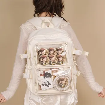 Японски Раница Second Element Itabag JK Bags, Прозрачен Раница с Голям Капацитет, ученически чанти за момичета, дамски чанти за момичета 18-25 години