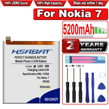Батерията с голям капацитет HSABAT 5200 mah HE340 за смартфон Nokia 7 Nokia7 7,1 TA-1041