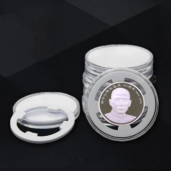 20pcs Прозрачен пластмасов държач за монети Кутия за събиране на монетите Калъф за съхранение на монети Капсули Защитни кутии Контейнер