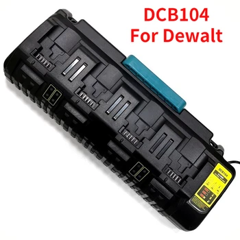 Зарядно устройство DCB104 Бърз Оптималния Ток на Зареждане 4 Порта 3A За Литиева батерия Dewalt 10,8 В 14,4 v И 18 В 20-Flex Volt DCB112 DCB115