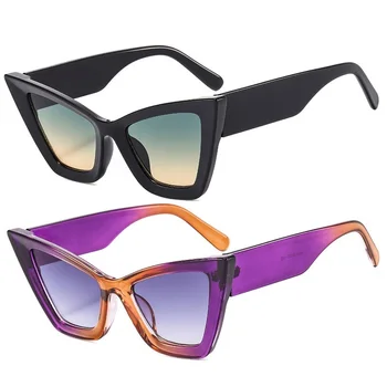 Дамски Модни Пластмасови Слънчеви Очила Trend Catwalk Street Shooting Персонализирани Слънчеви Очила Cat Eye с Логото на Потребителски