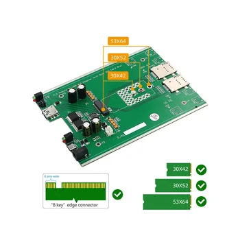 Модул NGFF (M. 2) 4G/5G към адаптер USB 3.0 с вентилатор-интеркулер/слот за две SIM карти и допълнителен източник на храна с вентилатор и корпус