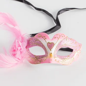 Маскарадная Сватбена Карнавальная маска с пера на половината от лицата, Сексуална маска за парти, Костюми, Дамски Аксесоари