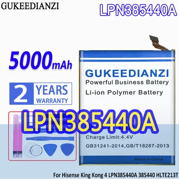 Батерия GUKEEDIANZI голям капацитет 5000 mah за Hisense King Kong 4 Kong4 LPN385440A 385440 HLTE213T
