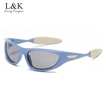 Дамски Слънчеви очила Y2K, Мъжки Слънчеви Очила За спорт на открито, Дизайнерски очила с Кошачьим Око, Луксозни Маркови Дизайнерски Очила в стил пънк 2023, Модни