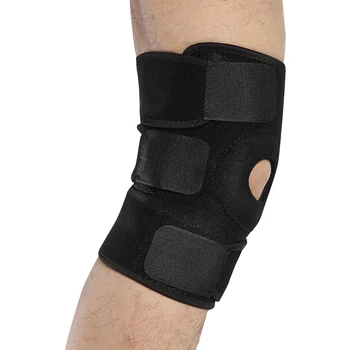 1 бр. коляно бандаж, който поддържа ръкав, Регулируем Стабилизатор на патела, Защитно фолио