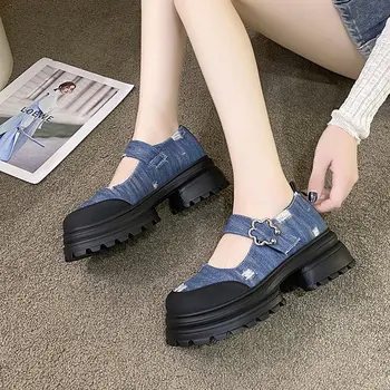 2023 Нови Дамски Espadrilles във френски стил с пръстен-на една кука, Ежедневни обувки на платформа Zapatillas Mujer, Удобна и стилна реколта обувки за възрастни