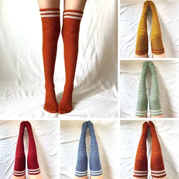 2023 Нови възли чорапогащи над коляното, Дамски Чорапи, Ежедневни дамски топли дебели зимни чорапогащи до бедрата, Коледни подаръци на едро