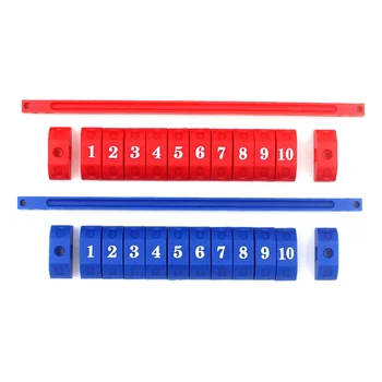 2 бр. Маркер за броене на точки, синьо, червено, 10 стаи, единица за броене на точки за настолен футбол футбол