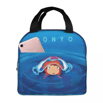Сладко чанта за обяд Ponyo, преносим изолиран платно охладител, термос за студена храна, Работна чанта за пикник за жени и деца