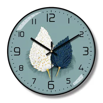 12-инчови минималистичные стенни часовници: Скандинавските кварцови часовници за всекидневна - Ретро ретро стил