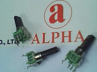 2 бр./лот, тайвански потенциометър марка ALPHA, тип RK09, дължина на оста B5K, 17 мм, със средна точка