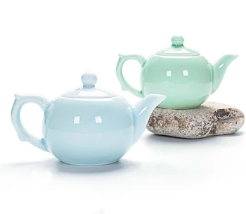 Креативен чайник цвят на морска вълна, малка рибка чайник, Изискан Чайник, Кафе Услуги, традиционен Китайски Флорални Чайник, Чай и Прибори