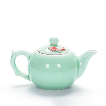 Креативен чайник цвят на морска вълна, малка рибка чайник, Изискан Чайник, Кафе Услуги, традиционен Китайски Флорални Чайник, Чай и Прибори