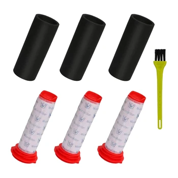 Комплект сменяеми филтри за Bosch Athlet, 3 основни филтър-пръчки + 3 порест каучук филтър Athlet за безжична прахосмукачка Bosch