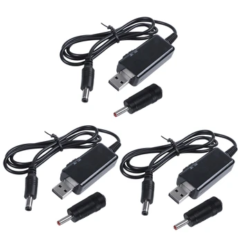 3X USB-голяма кабел със стъпка 5 до 9 В 12 Регулируема преобразувател на напрежение 1A Нагоре волта-трансформатор dc Регулатор на мощността