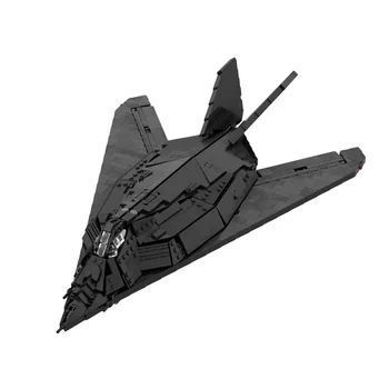 MOC F-117 Nighthawk Война Самолет Изтребител Строителни Блокове, Определени Черна Бойна Модел Самолет Събират Играчки За Деца Подаръци За Рожден Ден