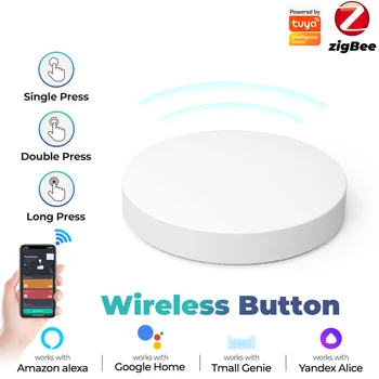 Zigbee Портал Нужда от бутона Smart Scene Switch Управление на един бутон на Безжичния превключвател на сцената на дистанционното управление за устройства, интелигентни къщи