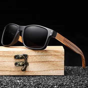 Дизайн на марката EZREAL Слънчеви очила са ръчно изработени от буково дърво Мъжки Поляризирани очила За шофиране на открито, Слънчеви Очила, с повишено тръба на шарнирна връзка