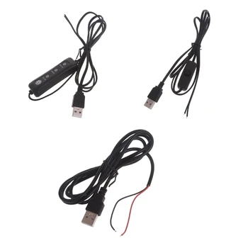 USB кабел за запояване със собствените си ръце за led лампи 5, вентилатори, камера - черен