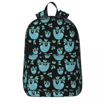 Синьо-Зелено Ленивец Раници с Голям Капацитет Студентски чанта за книги Чанта през рамо Раница за лаптоп на Случаен Пътен Раница Училищна чанта