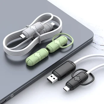 Защита на кабел Кабел за предаване на данни, Защитен ръкав за кабел, Защитен Калъф за Android iPhone 14 13 ит 18/20 Вата Зарядно устройство за Защита на главата USB