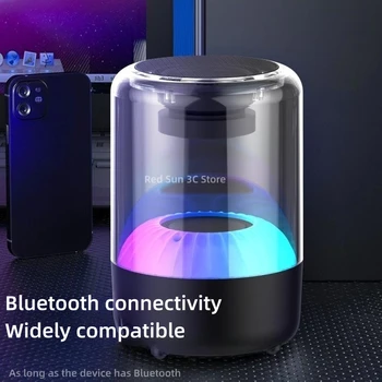 Преносима градинска мини-озвучителна система, Мултифункционален слушалка Bluetooth, Безжична цветна подсветка с сверхдальним радиус на действие, 3D стерео уредба