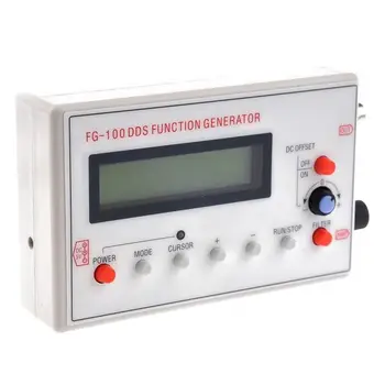 Функционален генератор DDS честота 1 Hz-500 khz FG-100 с LCD дисплей, Генератор на сигнали, инструмент за откриване на сигнали триъгълна форма