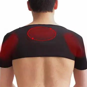Спортен раменната превръзка, магнитен самонагревающийся наплечник, Терапевтичен на раменната протектор, Регулируем мек каишка от изкуствена кожа