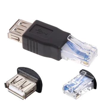 TCAM USB Type A Жена ДО RJ-45 мъжки Ethernet Мрежов рутер за LAN Адаптер с Гнездо