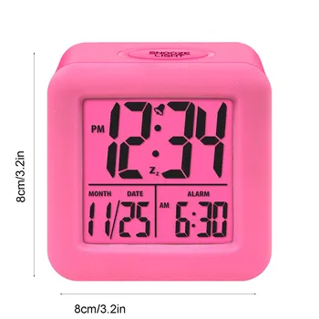 Equity By Soft-cube, LCD-часовник с интелигентни осветление, Електронен календар, Лесни за четене цифри, Декор Reloj De Pared