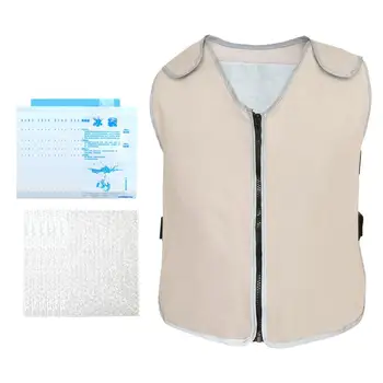 Охлаждащ жилетка Унисекс спортен костюм за активна почивка, Охлаждащ жилетка от дишаща синтетична тъкан PVA С 20 пакети лед