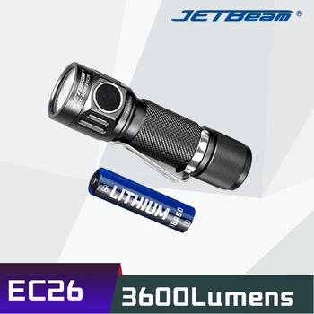 JETBEAM EC26 18650 Тактически фенер Супер ярък 3600LMS Uses4 * CREEXP-L HI led магнит С преносим led фенер Btttery Troch Light