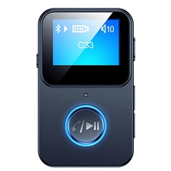 Адаптер аудиоприемника Bluetooth 5.0, Bluetooth, MP3 плейър с поддръжка на екрана, фотография, с дистанционно управление