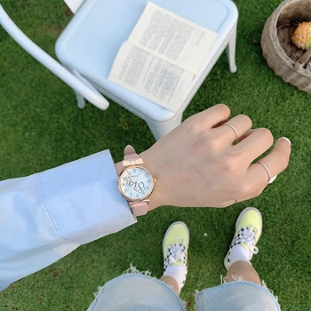 Sdotter Елегантен дамски часовник с пеперуда, Кожени кварцов мъжки часовник, Модни Сладък дамски часовници, подарък за Дропшиппингу, Нов relogio f