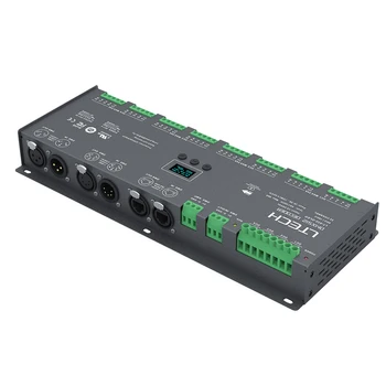 Напълно НОВ LT-932-OLED 32-канален DMX512 Декодер LED RGBW STRIP Lighting Декодер DC12V-24V * 32CH Сценичното Осветително оборудване