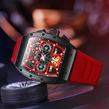 2023 Нов Мъжки Механичен часовник GUANQIN, Топ Луксозни Автоматични Часовници за Мъже, Сапфирен Огледало, Спортни Ветроупорен Reloj Hombre