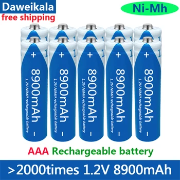 Акумулаторна батерия Daweikala AAA1.2V 8900 ма, Нова алкална батерия за led играчки Mp3, малък вентилатор, микрофон