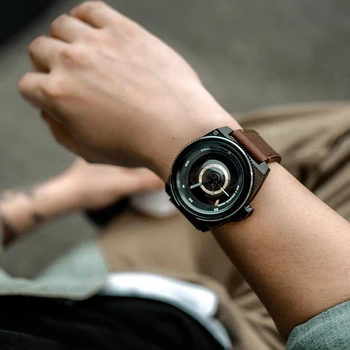 Модерни Японски часовници с обектив за фотоапарат Ретро стил, персонализирано снимки на малцинствата, Модерен бизнес мъжки часовник