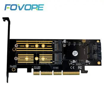 NVME M. 2 NGFF MSATA SSD, PCI Express Странично Card PCI-E PCI E PCIE за адаптер M2 M. 2 Raiser M2 SATA Адаптор M. 2 SSD Охлаждане