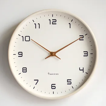 12-Инчови дървени стенни часовници с Модерен Скандинавски Дизайн декорация на всекидневна Кухненски часовник Художествени Кухи стенни часовници, Подаръци