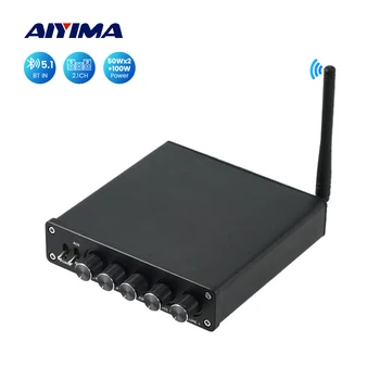 AIYIMA Bluetooth 5,0 Домашни Аудио Усилватели на Мощност 2,1 Канал 50 W * 2 + 100 W Субуфер Управление на Звука Hi-Fi Цифров Усилвател Стерео