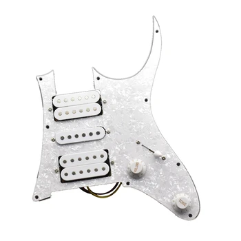 Китара звукосниматели ST Humbucker Предварително свързан китара звукосниматель Pickguard Детайли за китара инструменти White Pearl