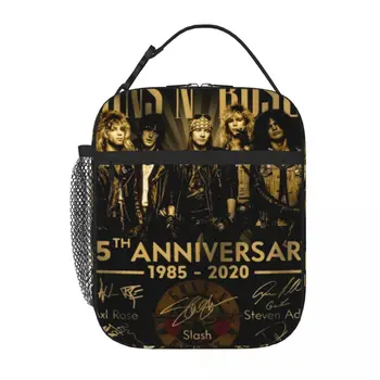 Чанта-хладилник за обяд с мотив Guns N Roses на 35-та годишнина, Скъпа чанта за обяд, Детска чанта за хранене